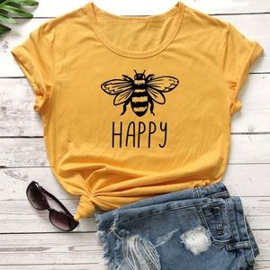 Bee Happy Graphic Tee